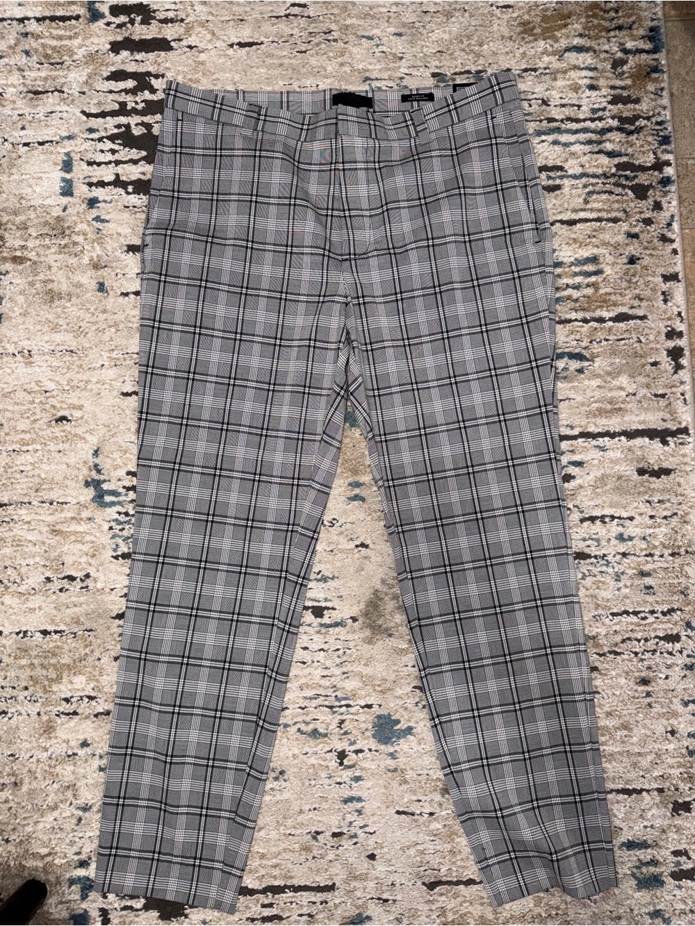 H&M Gray Plaid Slim Dress Pants